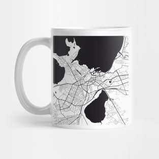 Tallin Map City Map Poster Black and White, USA Gift Printable, Modern Map Decor for Office Home Living Room, Map Art, Map Gifts Mug